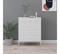 Chest of Drawers Orange Steel Storage Cabinet Sideboard Multi Colours vidaXL