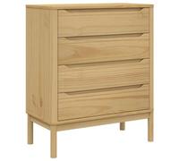 vidaXL Chest of Drawers with 4 Drawers Sideboard for Living Room Bedroom Sideboard Side Cabinet Wax Brown Solid Pine Wood
