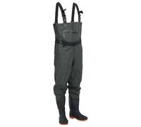 vidaXL Chest Waders with Boots and Belt Dark Green Size 44