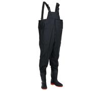 vidaXL Chest Waders with Boots Black Size 41