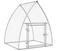 vidaXL Chicken Cage Silver 100x105x120 cm Galvanised Steel, Silver