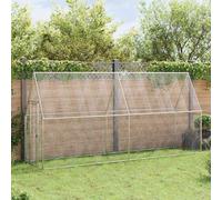 vidaXL Galvanised Steel Chicken Cage 100x100x190 cm - Weather- Roof, Lockable Security, Spacious Design for Poultry and Small Animals