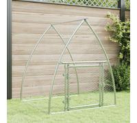 vidaXL Chicken Coop - Galvanized Steel Poultry Cage with Waterproof Roof, Secure Door Latch, Spacious Walk-in Pen for Chickens, Ducks, 100x105x120 cm