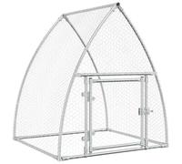 vidaXL Chicken Cage Silver 100x105x120 cm Galvanised Steel, Silver