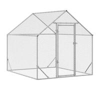 vidaXL Chicken Cage 200x170x177cm Silver – Galvanised Steel, Spacious & Weather-Resistant