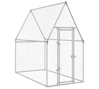 vidaXL Chicken Cage Silver 200x100x190 cm Galvanised Steel
