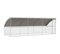 vidaXL Chicken Cage Silver 600 x 200 x 198.5 cm Galvanised Steel