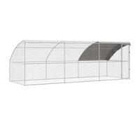 vidaXL Chicken Cage Silver 600 x 200 x 198.5 cm Galvanised Steel