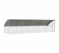 vidaXL Chicken Cage Silver 800 x 200 x 198.5 cm Galvanised Steel