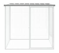 Vidaxl Chicken Cage With Roof Light Grey 103X98X90 Cm Galvanised Steel