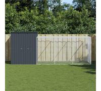 Vidaxl Chicken Cage With Run Anthracite 165X455X181 Cm Galvanised Steel