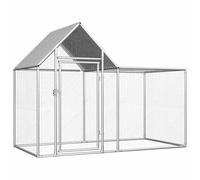 Vidaxl Chicken Coop 2X1X1.5 M Galvanised Steel