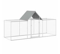 Vidaxl Chicken Coop 3X1X1.5 M Galvanised Steel