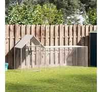 vidaXL Chicken Coop 3x1x1.5 m Galvanised Steel