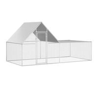 vidaXL Chicken Coop 4x2x2 m Galvanised Steel