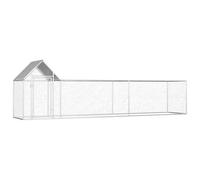 vidaXL Chicken Coop 5x1x1.5 m Galvanised Steel