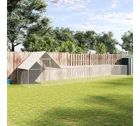 vidaXL Chicken Coop 8x2x2 m Galvanised Steel