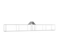 vidaXL Chicken Coop 9x1x1.5 m Galvanised Steel, Silver
