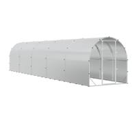 vidaXL Chicken Coop Silver 1000 x 200 x 200 cm Galvanised Steel