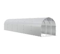 vidaXL Chicken Coop Silver 1200 x 200 x 200 cm Galvanised Steel