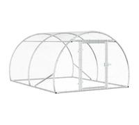 vidaXL Chicken Coop Silver 200 x 150 x 100 cm Galvanised Steel
