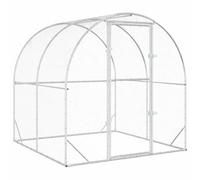 vidaXL Chicken Coop Silver 200 x 200 x 200 cm Galvanised Steel