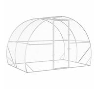 vidaXL Chicken Coop Silver 200 x 300 x 200 cm Galvanised Steel
