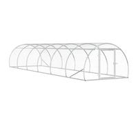 vidaXL Chicken Coop Silver 600 x 150 x 100 cm Galvanised Steel