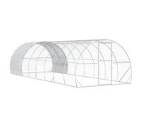 vidaXL Chicken Coop Silver 800 x 300 x 200 cm Galvanised Steel