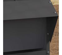 vidaXL Chicken Feeder Black 40.5 x 45 x 41 cm Cold-Rolled Steel