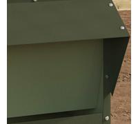 vidaXL Chicken Feeder Olive Green 40.5 x 45 x 41 cm Cold-Rolled Steel