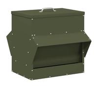 vidaXL Chicken Feeder Olive Green 40.5 x 45 x 41 cm, Other Industrial Products, Rectangular Shapes, Sustainable Materials, Unique Designs, Creative Solutions for Business
