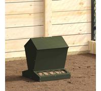 vidaXL Chicken Feeder Olive Green 40 x 40 x 45 cm Cold-Rolled Steel