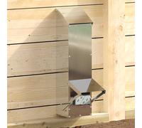 vidaXL Chicken Feeder Silver 13 x 12 x 51 cm Galvanised Steel