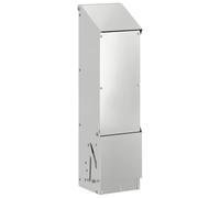 vidaXL Chicken Feeder Silver 13 x 12 x 51 cm Galvanised Steel, Garden and Patio, Modern, Durable, Stylish Furniture for Outdoor Spaces, Quality Materials for Living Room Design 2023