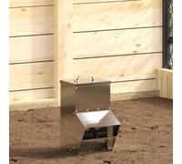 vidaXL Chicken Feeder Silver 20 x 25 x35 cm Galvanised Steel
