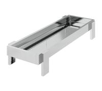 vidaXL Chicken Feeding Chicken Channel Silver 80 x 28 x 13.5 cm Galvanised Steel Garden and Patio Rectangular Design Robust Features Outdoor Built for Every Season