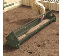 vidaXL Chicken Feeding Trough Olive Green 108 x 20.5 x 20 cm