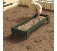 vidaXL Chicken Feeding Trough Olive Green 80 x 28 x 13.5 cm