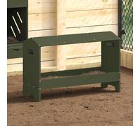 vidaXL Chicken Feeding Trough Olive Green 81 x 32 x 53.5 cm