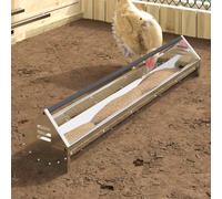 vidaXL Chicken Feeding Trough Silver 108 x 20.5 x 20 cm