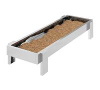 vidaXL Chicken Feeding Trough Silver 80 x 28 x 13.5 cm