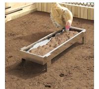 vidaXL Chicken Feeding Trough Silver 80 x 28 x 13.5 cm