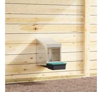 vidaXL Chicken Nesting Box 1 Compartment Wall-Mounted Galvanised Steel, Silver