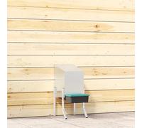 vidaXL Chicken Nesting Box 1 Compartment with Legs Galvanised Steel