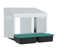 vidaXL Chicken Nesting Box 2 Compartments Wall-Mounted Galvanised Steel