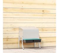 vidaXL Chicken Nesting Box 2 Compartments with Legs Galvanised Steel