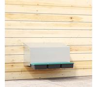 vidaXL Chicken Nesting Box 3 Compartments Wall Mounted Galvanised Steel Laying Nest, Rolling Nest, Laying Box, Chicken Nest, Breeding Nest, Chicken Laying Nest