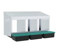 vidaXL Chicken Nesting Box – 3 Compartments Wall-Mounted, Galvanised Steel