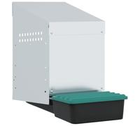vidaXL 1 compartment wall-mounted chicken coop galvanised steel
